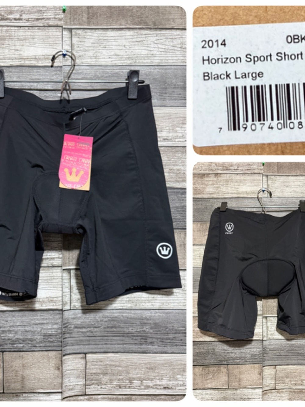 Canari Horizon Sport Padded Cycling Shorts for Women’s L Black Performance